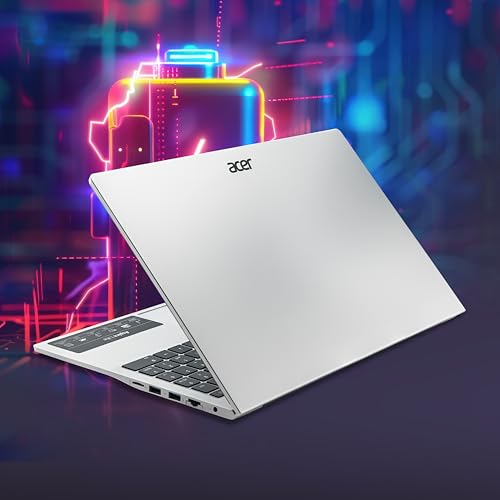 acer Aspire Lite 12th Gen Intel Core i5-12450H, Office 2024 + M365 Basic, 16GB RAM/512GB SSD, 39.62cm(15.6") FHD IPS Display Win11H, Pure Silver, 1.7KG,AL15-52H, Backlit KB, Thin & Light Laptop