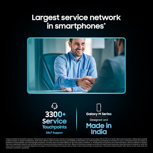 Samsung Galaxy M17e 5G Mobile (Vibe Violet, 4GB RAM, 128GB Storage) | Smoothest 120 Hz Refresh Rate| Monster 6000 mAh Battery | IP54 | 6 Gen OS Upgrades | AI | Gemini Live | Without Charger