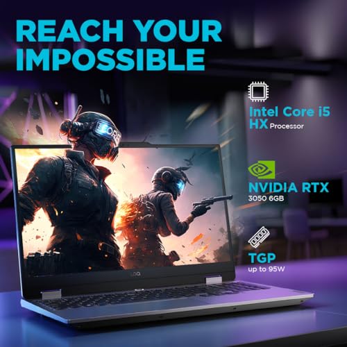 Lenovo LOQ, Intel Core i5-13450HX, 13th Gen, NVIDIA RTX 3050-6GB, 16GB RAM, 512GB SSD, FHD 144Hz 300Nits, 15.6"/39.62cm, Windows 11, MS Office 21, Grey, 2.4Kg, 83DV00BHIN, 100% sRGB Gaming Laptop