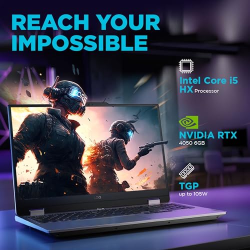 Lenovo LOQ 2024, Intel Core i5-13450HX, 13th Gen, NVIDIA RTX 4050-6GB, 16GB RAM, 512GB SSD, FHD 144Hz, 15.6"/39.6cm, Windows 11, Office Home 2024, Grey, 2.4Kg, 83DV018JIN, 1Yr ADP Free Gaming Laptop