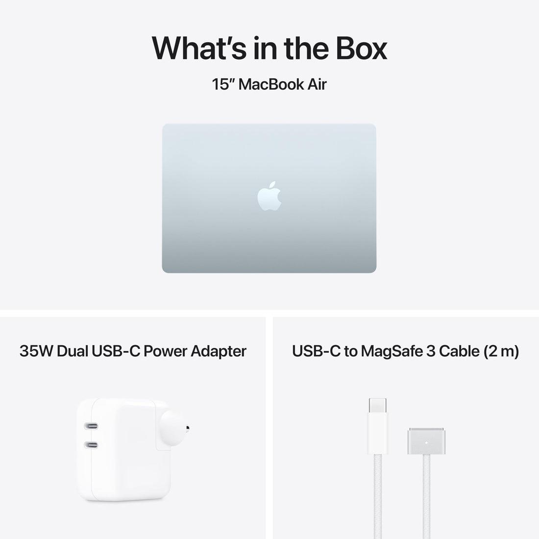 Apple 2026 MacBook Air 15″ Laptop with M5 chip: AI and Apple Intelligence, 38.91 cm (15.3″) Liquid Retina Display, 16GB Unified Memory, 512GB SSD Storage, 12MP Center Stage Camera, Touch ID; Sky Blue