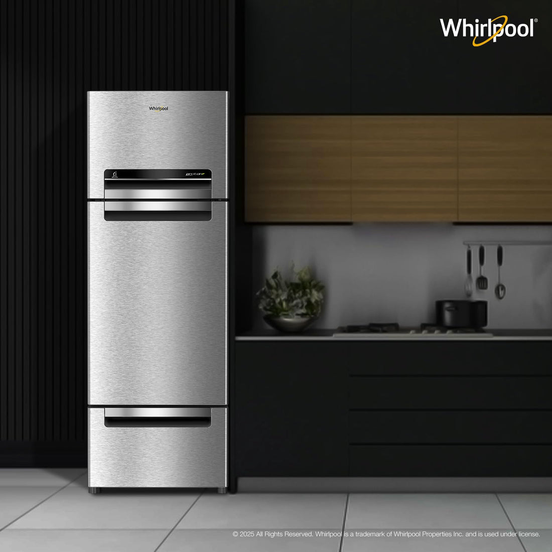 Whirlpool 215 L Frost Free Triple-Door Refrigerator | Zeolite Technology | Microblock Technology [FP 223D PROTTON ROY RADIANT STEEL(Z), Up to 44% Reduction in Cold Air Loss*]