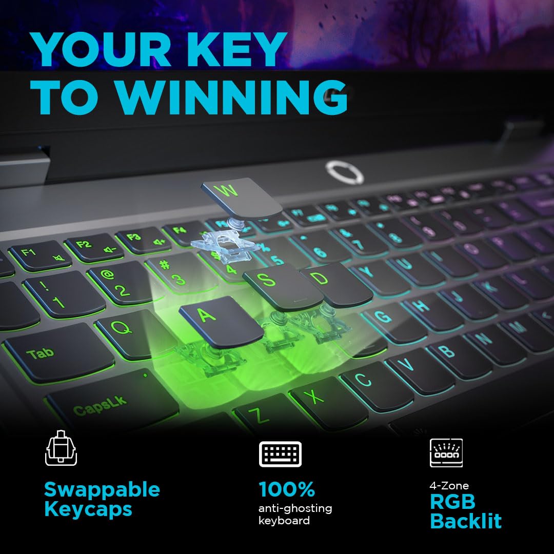 Lenovo LOQ, Intel Core i5-13450HX, 13th Gen, NVIDIA RTX 3050-6GB, 16GB RAM, 512GB SSD, FHD 144Hz 300Nits, 15.6"/39.62cm, Windows 11, MS Office 21, Grey, 2.4Kg, 83DV00BHIN, 100% sRGB Gaming Laptop