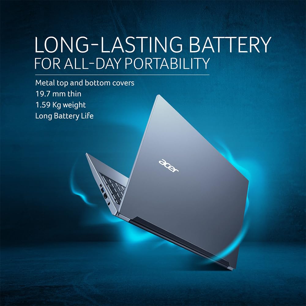 acer SmartChoice Aspire Lite, AMD Ryzen 5-5625U Processor, 16 GB/512 GB, Full HD, 15.6"/39.62 cm, Windows 11 Home, Steel Gray, 1.59 kg, AL15-41, Metal Body, Thin and Light Laptop
