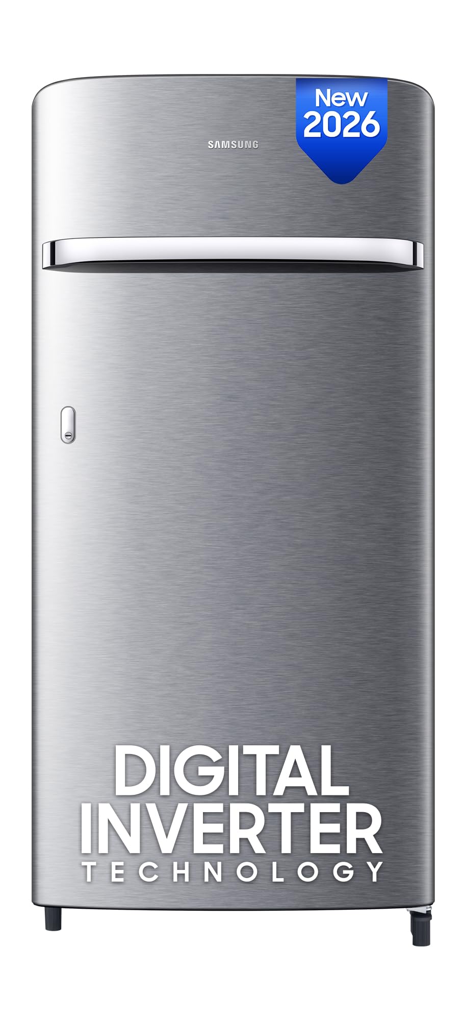 Samsung 189 L, 5 Star, Digital Inverter, Direct-Cool Single Door Refrigerator (RR21H2G25S8/HL, Silver, Elegant Inox, Single Touch Defrost, 2026 Model)