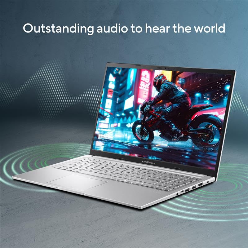ASUS Vivobook 15, Intel Core i7 13th Gen 13620H, 16GB RAM, 1TB SSD, FHD 15.6", Windows 11, Office Home 2024, Cool Silver, 1.7Kg, X1502VA-BQ1299WS, Intel UHD GPU, 42Whr, M365 Basic (1Year)* Laptop