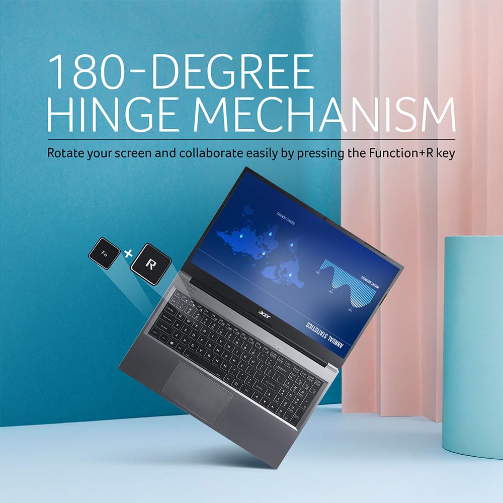 acer SmartChoice Aspire Lite, AMD Ryzen 5-5625U Processor, 16 GB/512 GB, Full HD, 15.6"/39.62 cm, Windows 11 Home, Steel Gray, 1.59 kg, AL15-41, Metal Body, Thin and Light Laptop