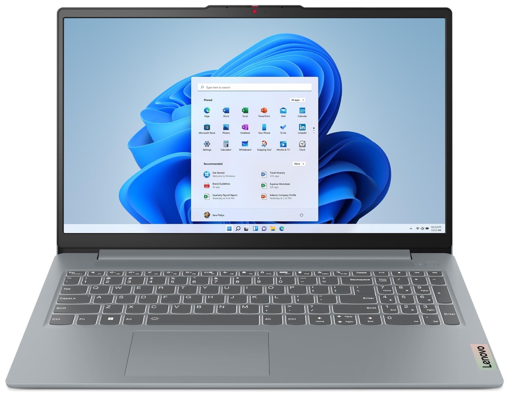 Lenovo IdeaPad Slim 3, 12th Gen Intel Core i5-12450H (16GB LPDDR5, 512GB SSD), Anti-glare, FHD 15.6"(39.6cm), Win 11, Office Home 2024, Arctic Grey, 1.62Kg, 83ER00MDIN, Thin & Light, Backlit KB Laptop
