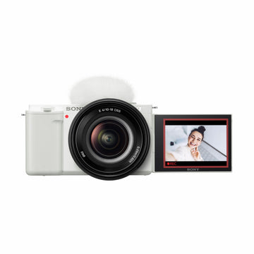 Sony Alpha ZV-E10L 24.2 Mega Pixel Interchangeable-Lens Mirrorless vlog Camera with 16-50 mm Lens, Made for Creators | APS-C Sensor | Advanced Autofocus | Clear Audio & 4K Movie Recording - White