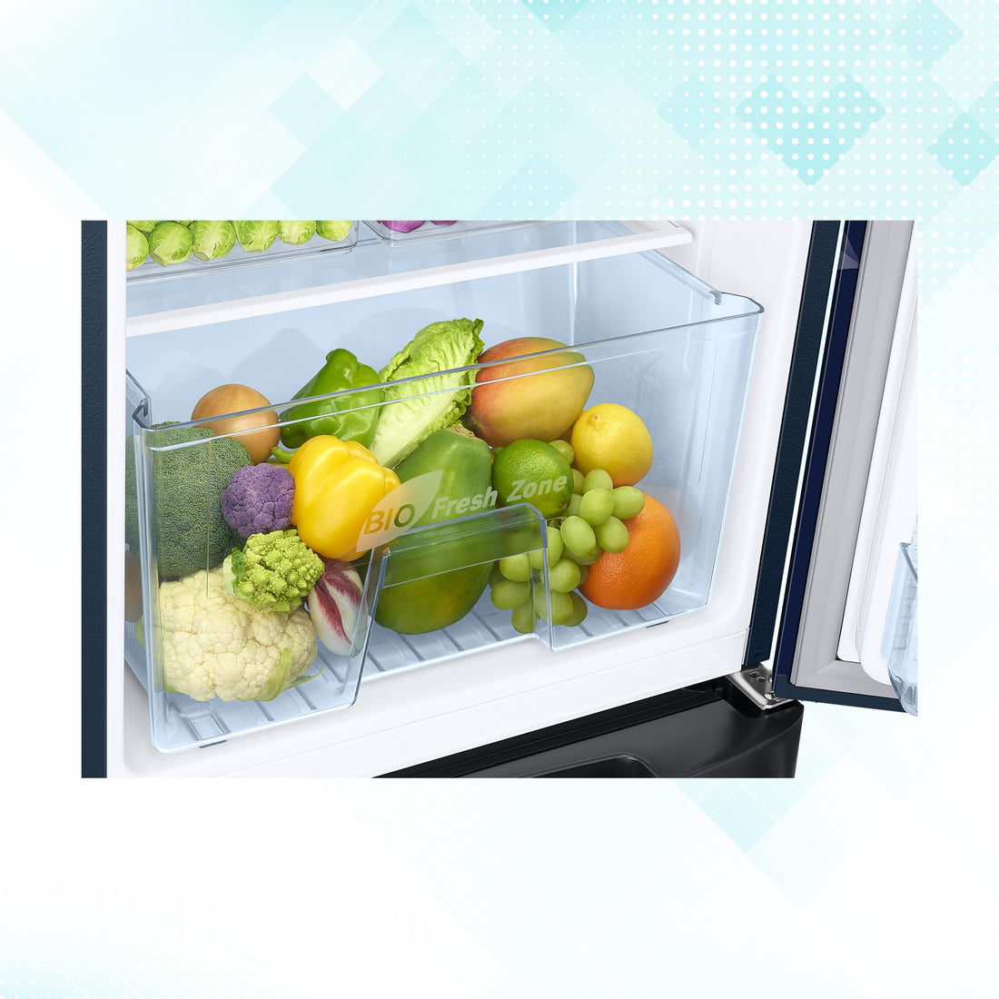 Samsung 183 L, 5 Star, Digital Inverter, Direct-Cool Single Door Refrigerator (RR20D2825HV/NL, Himalaya Poppy Blue, Base Stand Drawer)