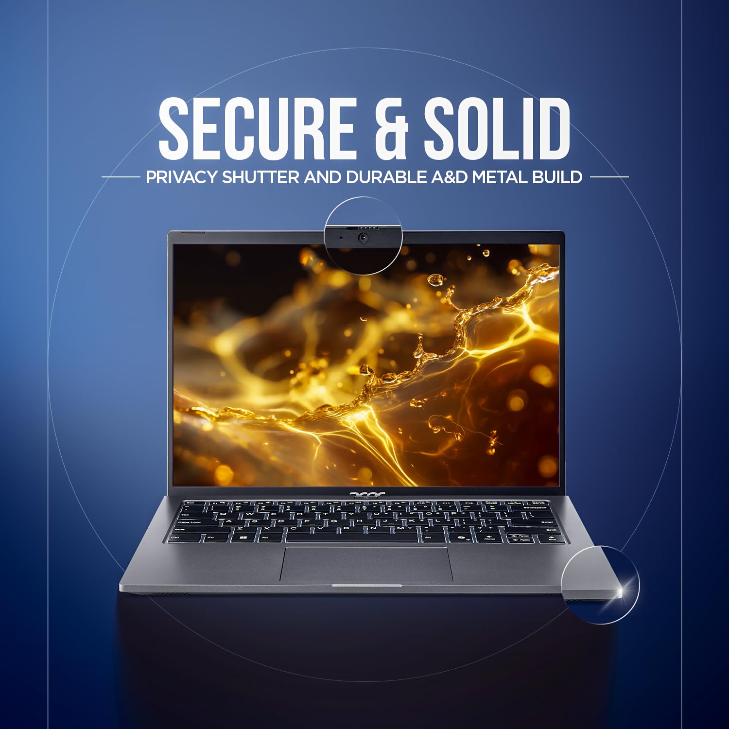acer AspireGo14, Intel Core Ultra5 125H AI Processor,Office 2024 + M365 Basic, 16 GB RAM, 512 GB SSD, WUXGA IPS, 14.0"/35.56 cm, Win 11 Home, Steel Gray, 1.5 kg, AG14-71M, Backlit KB, Premium Laptop