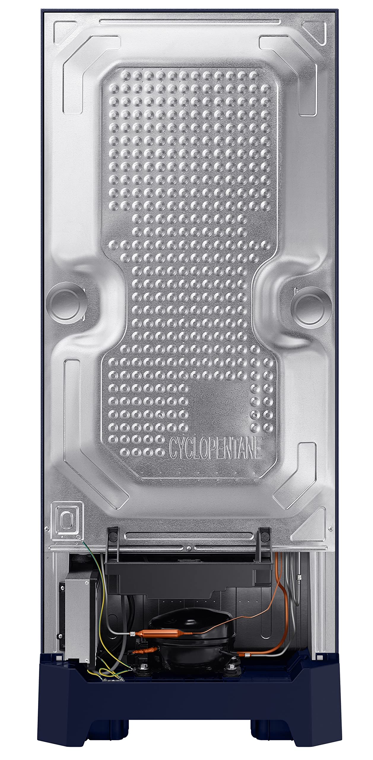 Samsung 215L 5 Star Inverter Direct-Cool Single Door Refrigerator (RR23C2H35UZ/HL,Midnight Blossom Blue) Base Stand Drawer