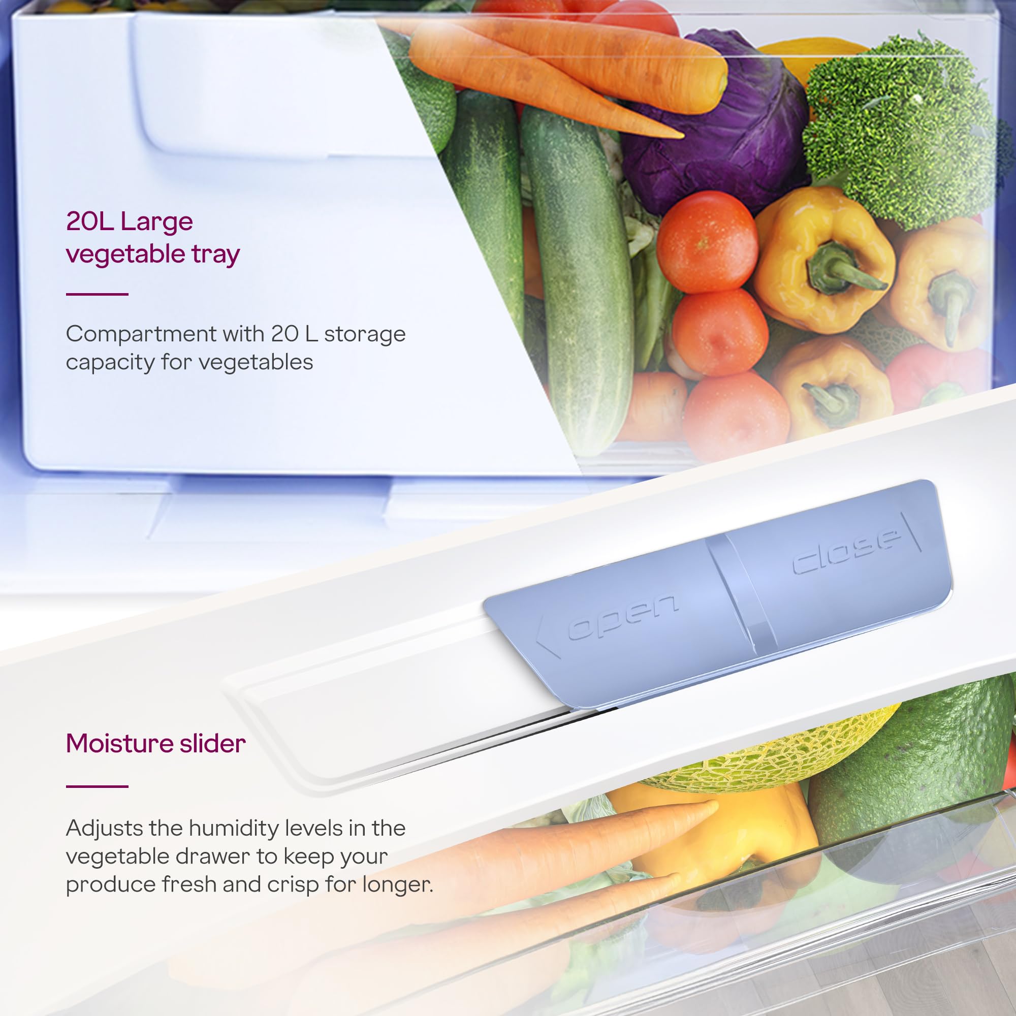 Godrej 180L 1Star Advanced Capillary Technology| Jumbo Vegetable Tray| Wired Shelves| 2.25L Bottle Space| Wide Shelf Space| Direct Cool Single Door Refrigerator (RD EDGE 205AN WRF PP BL, Pep Blue)