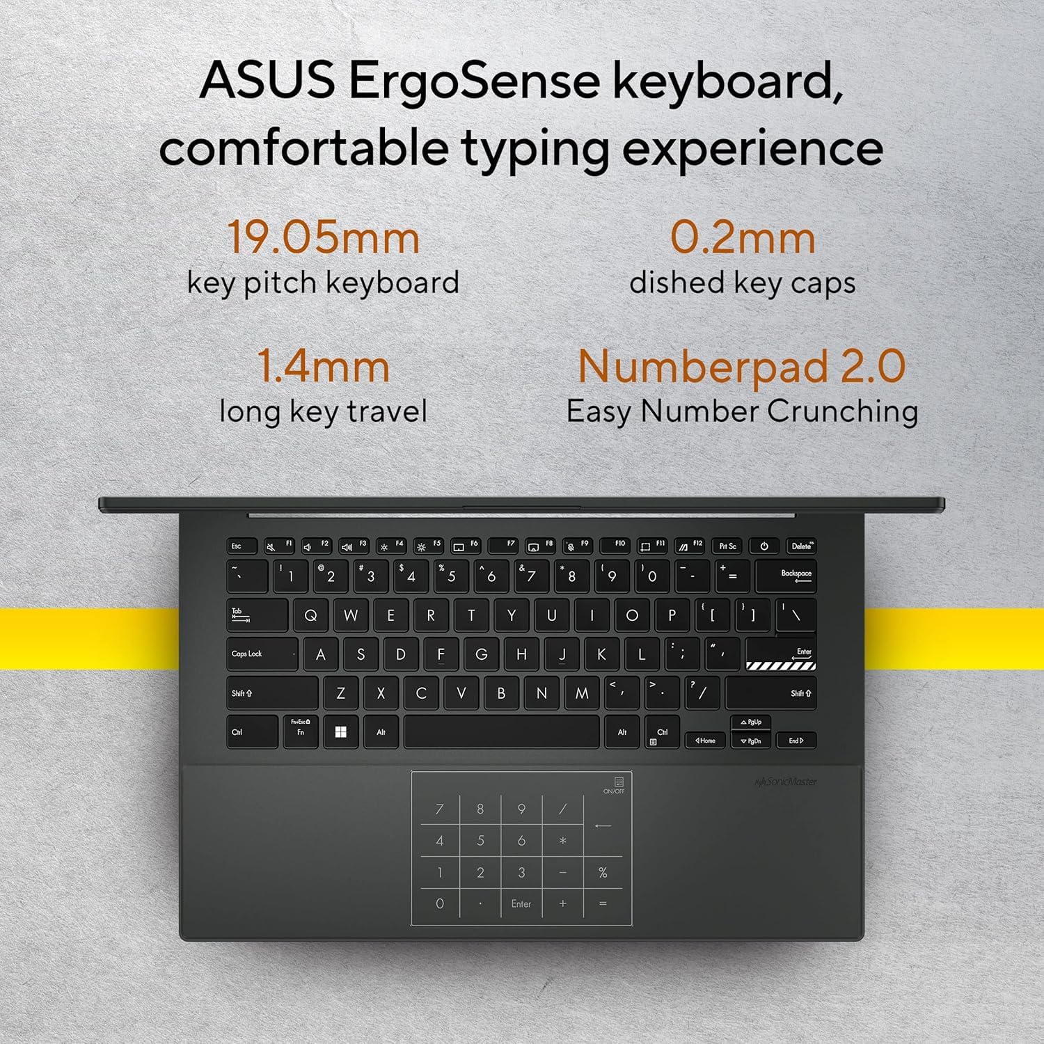 ASUS Vivobook Go 14, AMD Ryzen 5 7520U, 16GB RAM, 512GB SSD, FHD, 14", 60Hz,42WHrs, Windows 11, M365 Basic (1Year)*,Office Home 2024, Mixed Black, 1.38 kg, E1404FA-EB774WS, Thin & Light Laptop