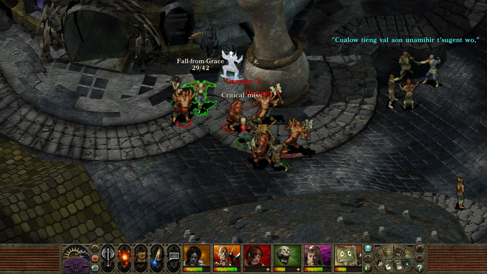 An image of fantasy characters in a dungeon area fighting monsters