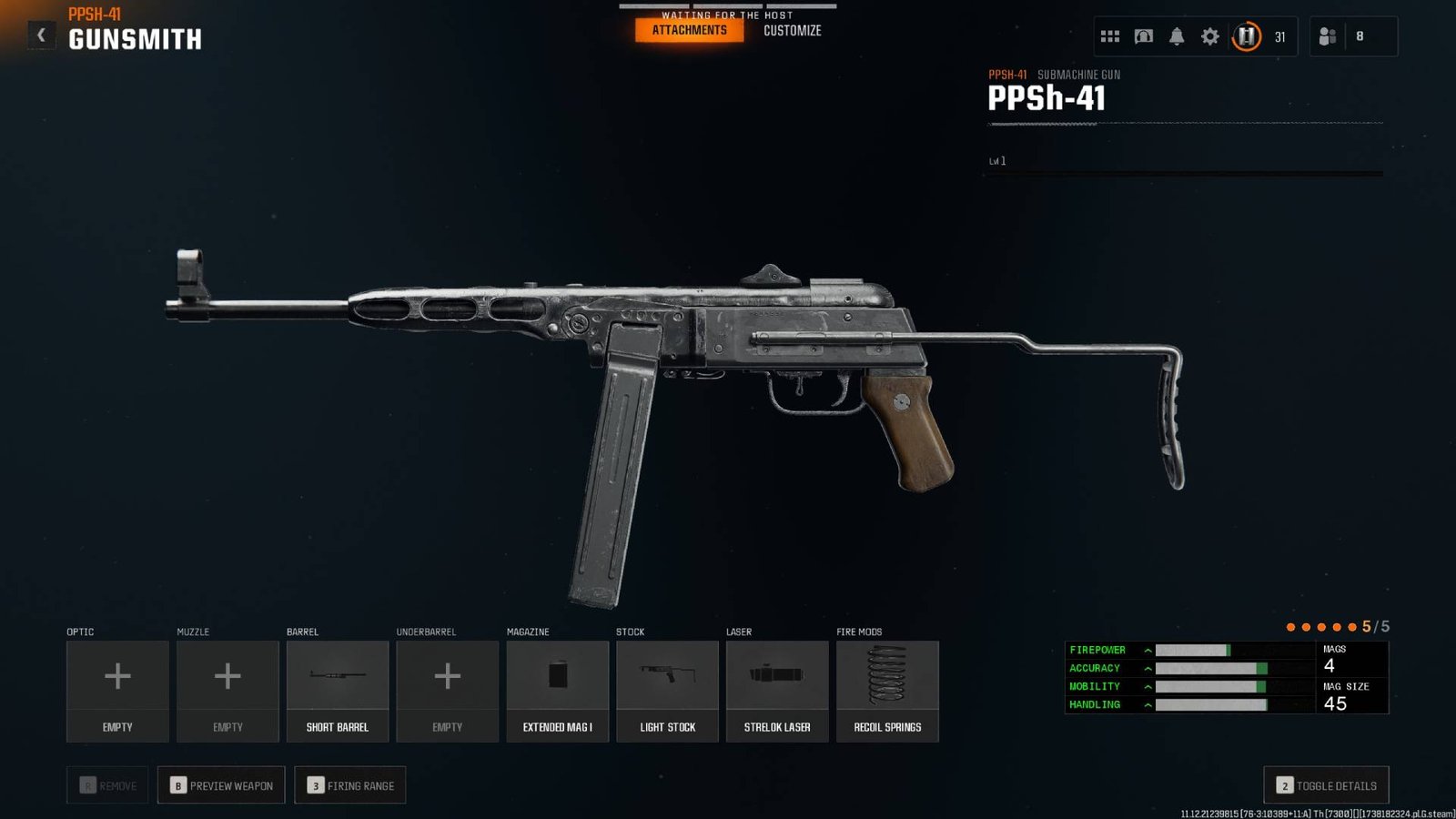 A menu shows the best attachments and loadout for the PPSh-41 in Black Ops 6