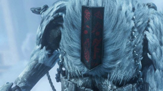 Monoco with a shield in Clair Obscur.