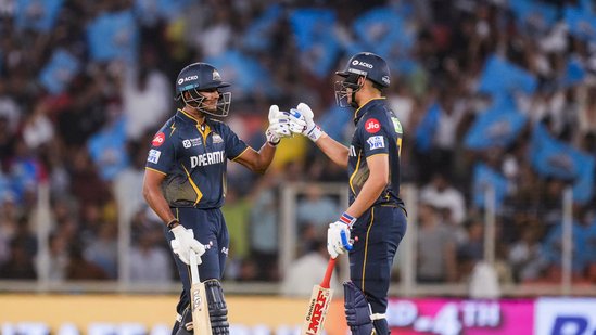 Shubman Gill and Sai Sudharsan put up an 87-run opening stand in 41 balls.(PTI)