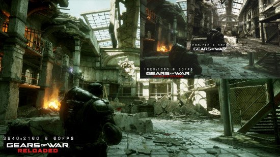 A comparison between Gears of War Reloaded, Ultimate Edition, and the original game.