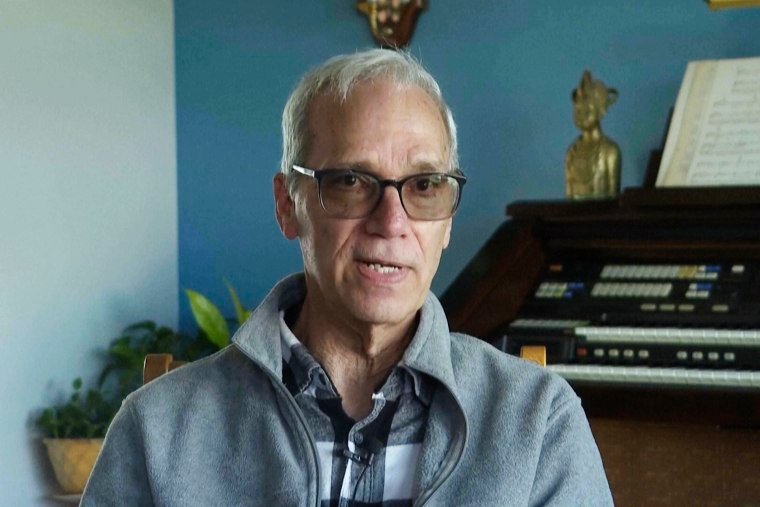 John Prevost, brother of newly elected Pope Leo XIV, Robert Prevost, speaks during an interview with the Associated Press on Thursday, May 8, 2025, in New Lennox, Ill.