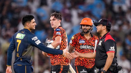Sunrisers Hyderabad's freefall continued with a 38-run defeat to the Gujarat Titans. Another top order masterclass got Gujarat Titans to a score of 224/6. SRH hardly ever looked capable of chasing it down, finishing with a score of 186/6. (PTI)