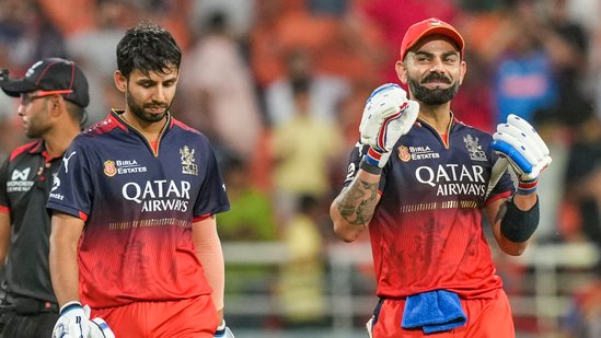 Virat Kohli, right, wants to get to know Jitesh Sharma better(PTI) Virat Kohli, right, wants to get to know Jitesh Sharma better(PTI)