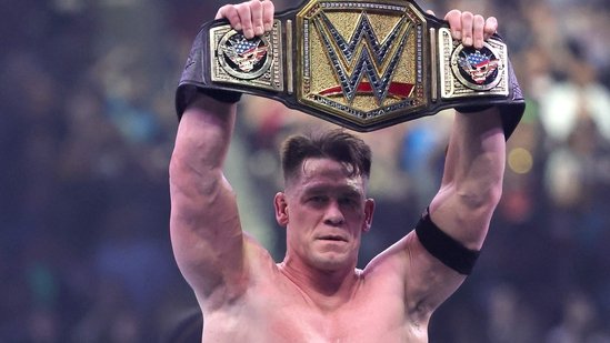 John Cena celebrates after defeating Cody Rhodes for the Undisputed WWE Championship during WrestleMania 41(Getty Images via AFP) John Cena celebrates after defeating Cody Rhodes for the Undisputed WWE Championship during WrestleMania 41(Getty Images via AFP)