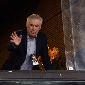 Carlo Ancelotti, presente en un partido de Copa Libertadores