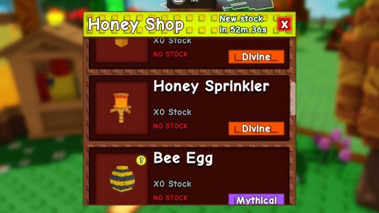 A honey sprinkler in the shop in Grow a Garden.