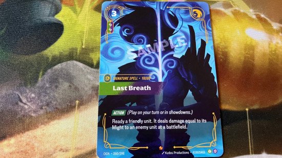 Picture of the Last Breath Riftbound card.