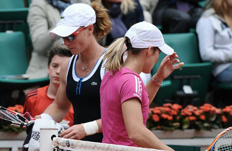 Justine Henin in her last match at Roland Garros.