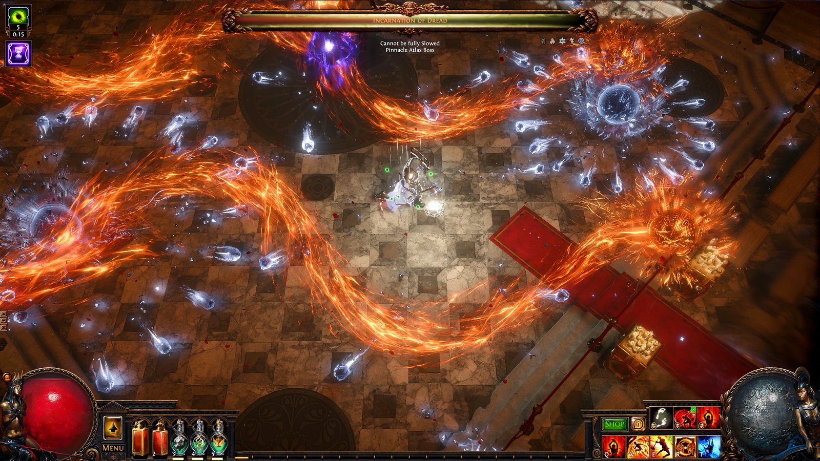 Path of Exile 3.26 Secrets of the Atlas - A fight against the Incarnation of Dread.