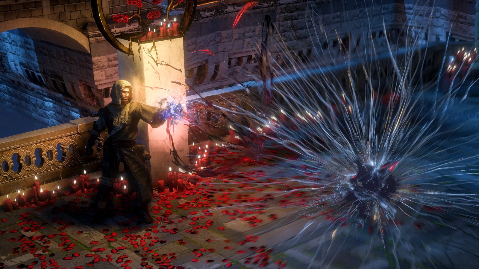 Path of Exile Secrets of the Atlas interview - Eagon interacts with a memory thread in the free-to-play ARPG.