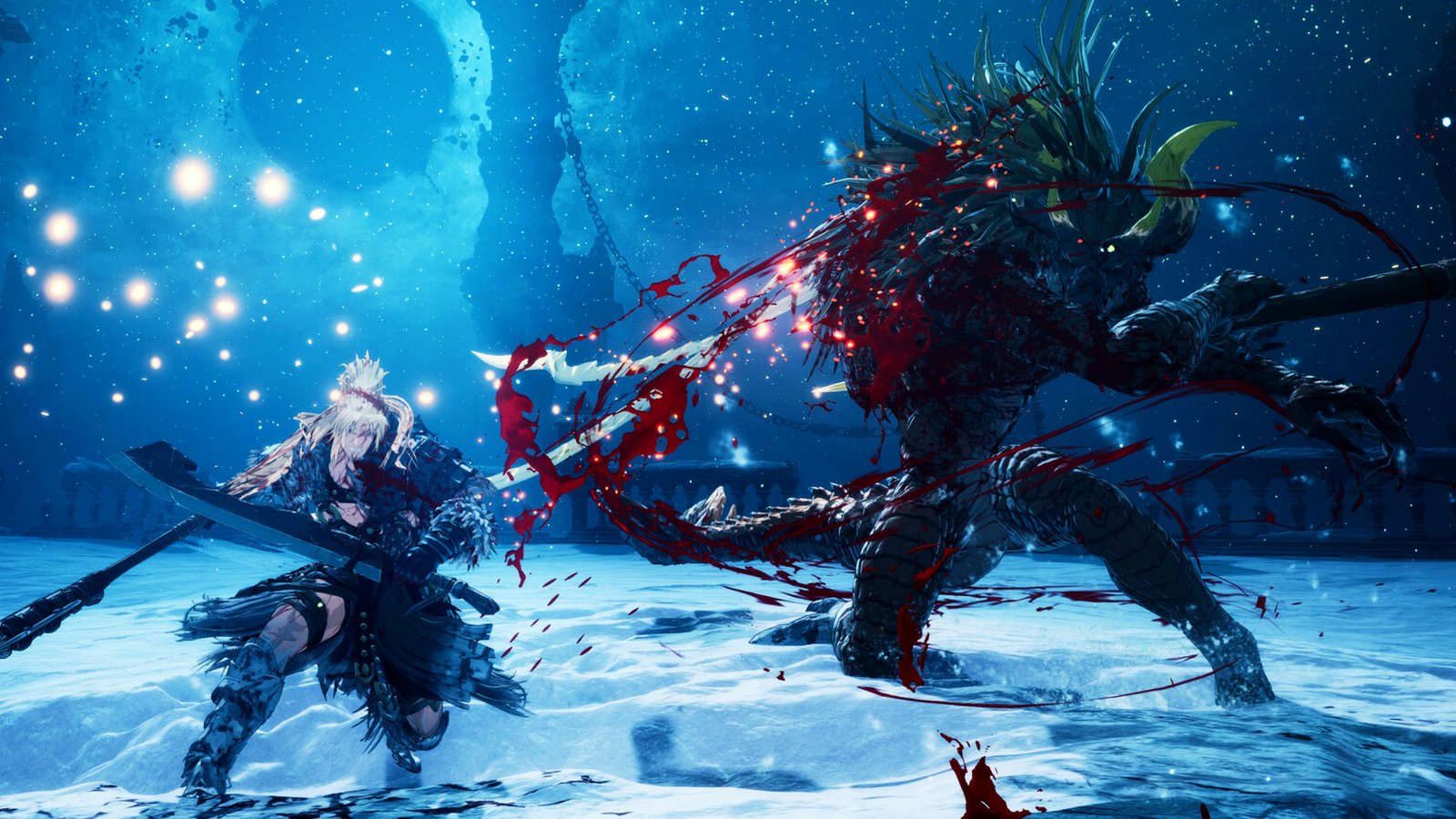 The First Berserker Khazan - A boss fight in the soulslike action game.