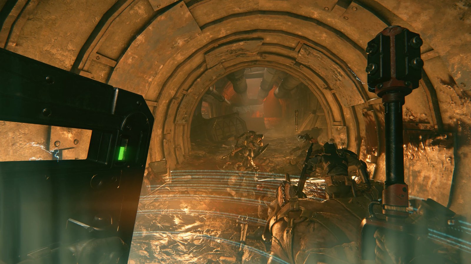 Warhammer 40k Darktide Arbites - The Nuncio-Aquila buffs nearby teammates.