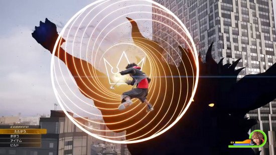 Kingdom Hearts 4 trailers: Sora activating an ability as a huge Darkside looks to punch him