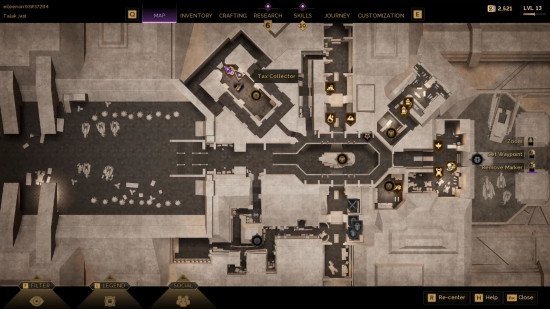 A map of Arrakeen in Dune Awakening.