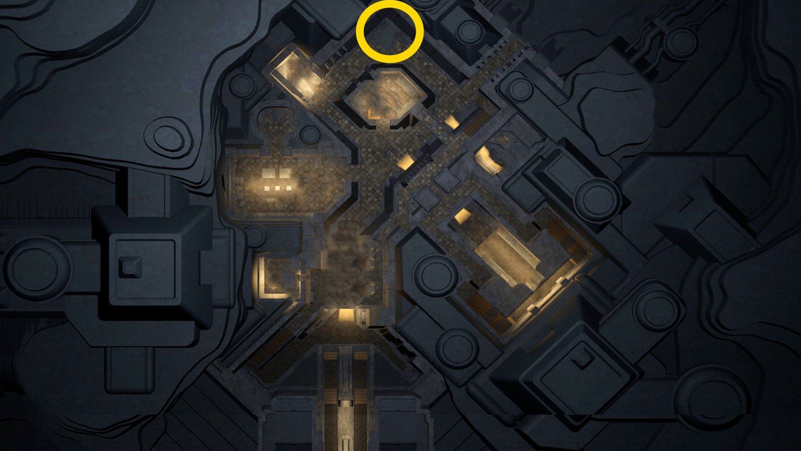 A map image showing where to find the Swordmaster advanced skill trainer in Dune: Awakening