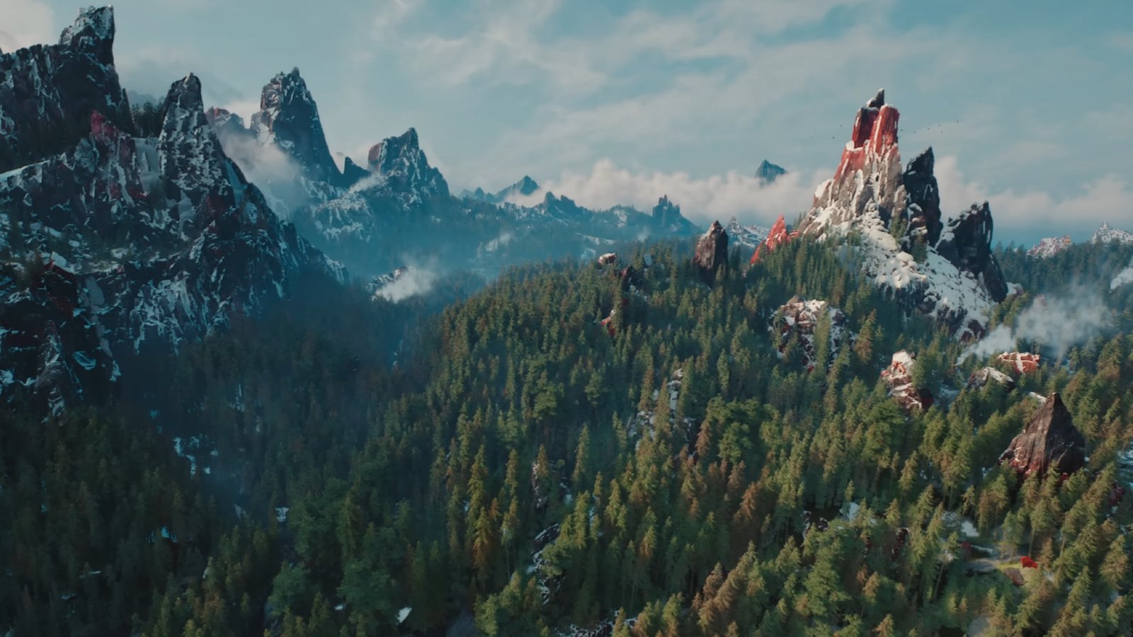 The Witcher 4 UE5 tech demo - Light spills over a dense forest.