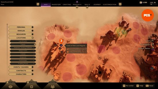 third-trial-location An orange marker shows the third Dune Awakening trial location on the in-game map.