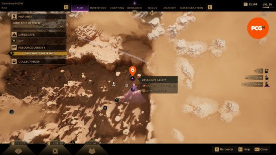 sixth-trial-location An orange marker shows the sixth Dune Awakening trial location on the in-game map.