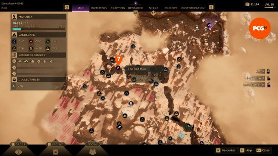 seventh-trial-location An orange marker shows the seventh Dune Awakening trial location on the in-game map.