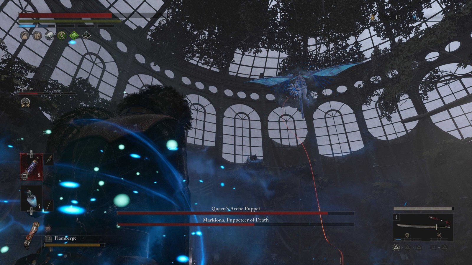 P fighting Markiona in Lies of P Overture.
