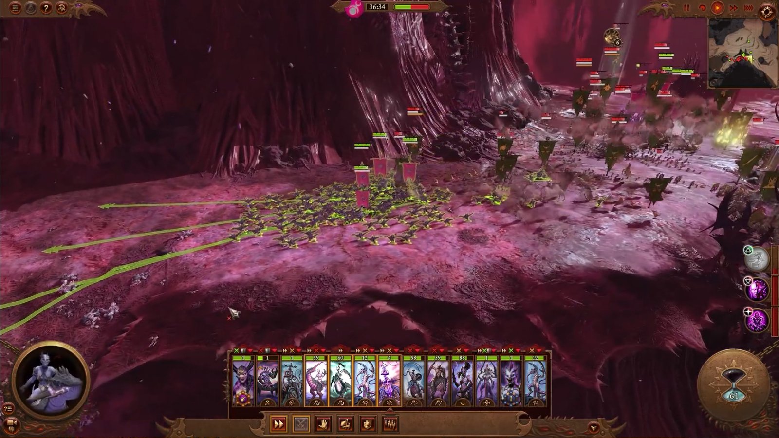 total-war-warhammer-3-slaanesh-vs-nurgle Total War Warhammer 3 - A battle between the forces of Slaanesh and Nurgle.