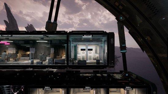 Rooms from the side in The Alters.