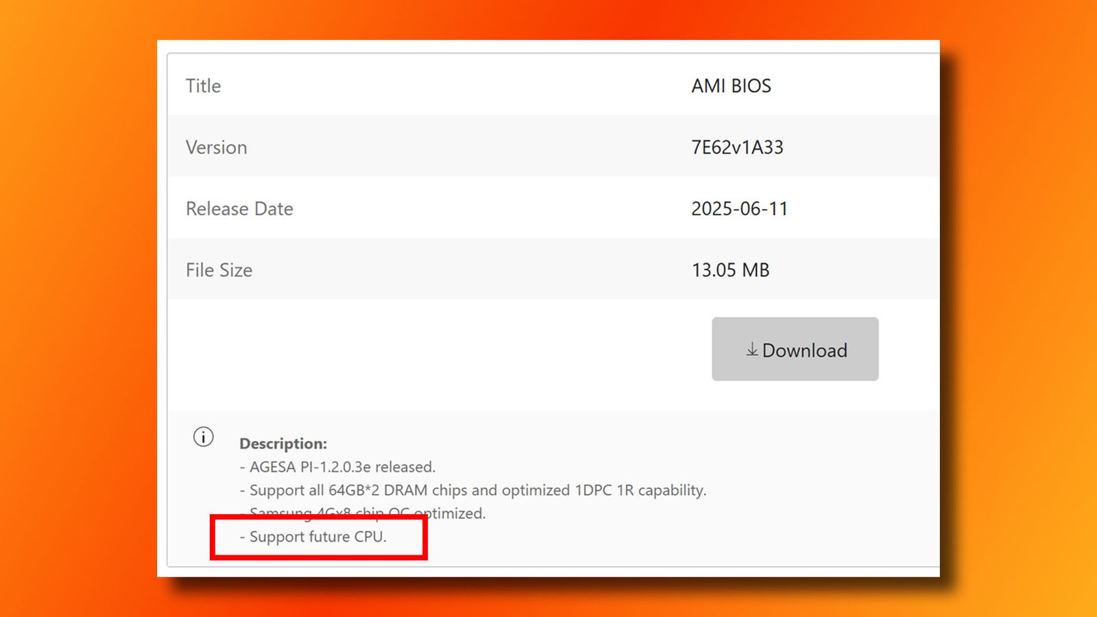 New AMD Ryzen CPU mentioned in an MSI motherboard BIOS update.