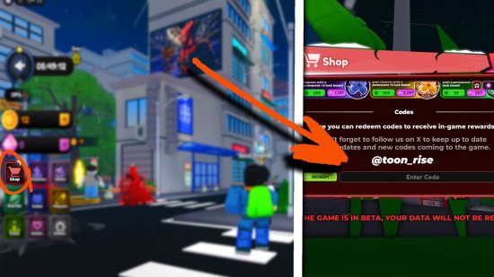 anime-shadow-2-codes-redeem-steps-pcgamesn The code redemption screen in anime shadow 2.
