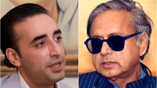 On Wednesday, when the Indian delegation led by Shashi Tharoor (R) begins its meetings in Washington, the parliamentary delegation from Pakistan led by Bilawal Bhutto-Zardari is also set to arrive in the US capital.(Reuters and PTI)