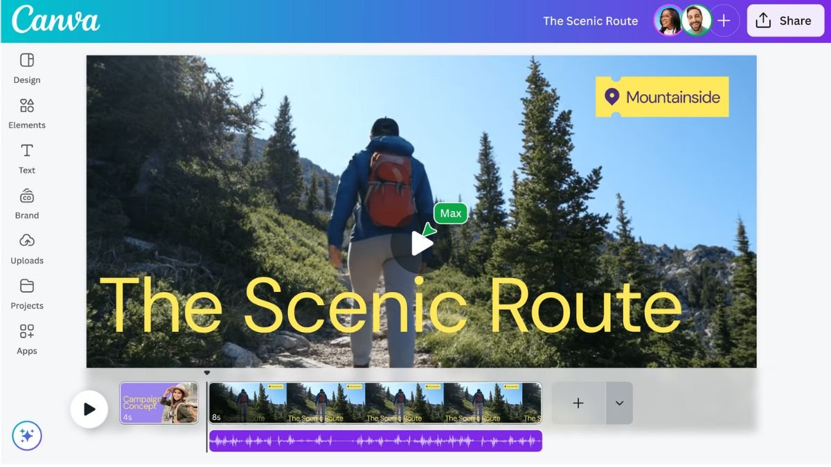 canva video clip inline Canva video