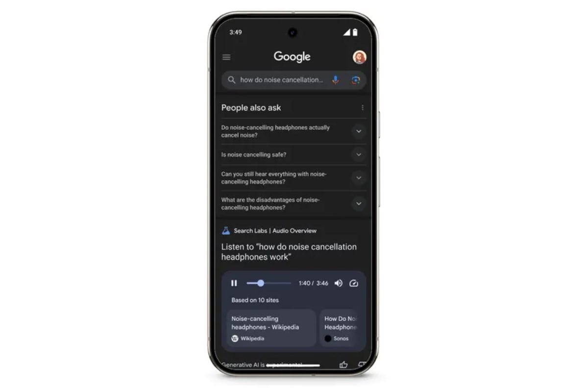 audio overviews search Audio Overviews in Search results